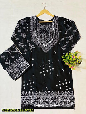2 pcs women stitched  lawn embroidered shirt and trouser