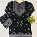 2 pcs women stitched  lawn embroidered shirt and trouser